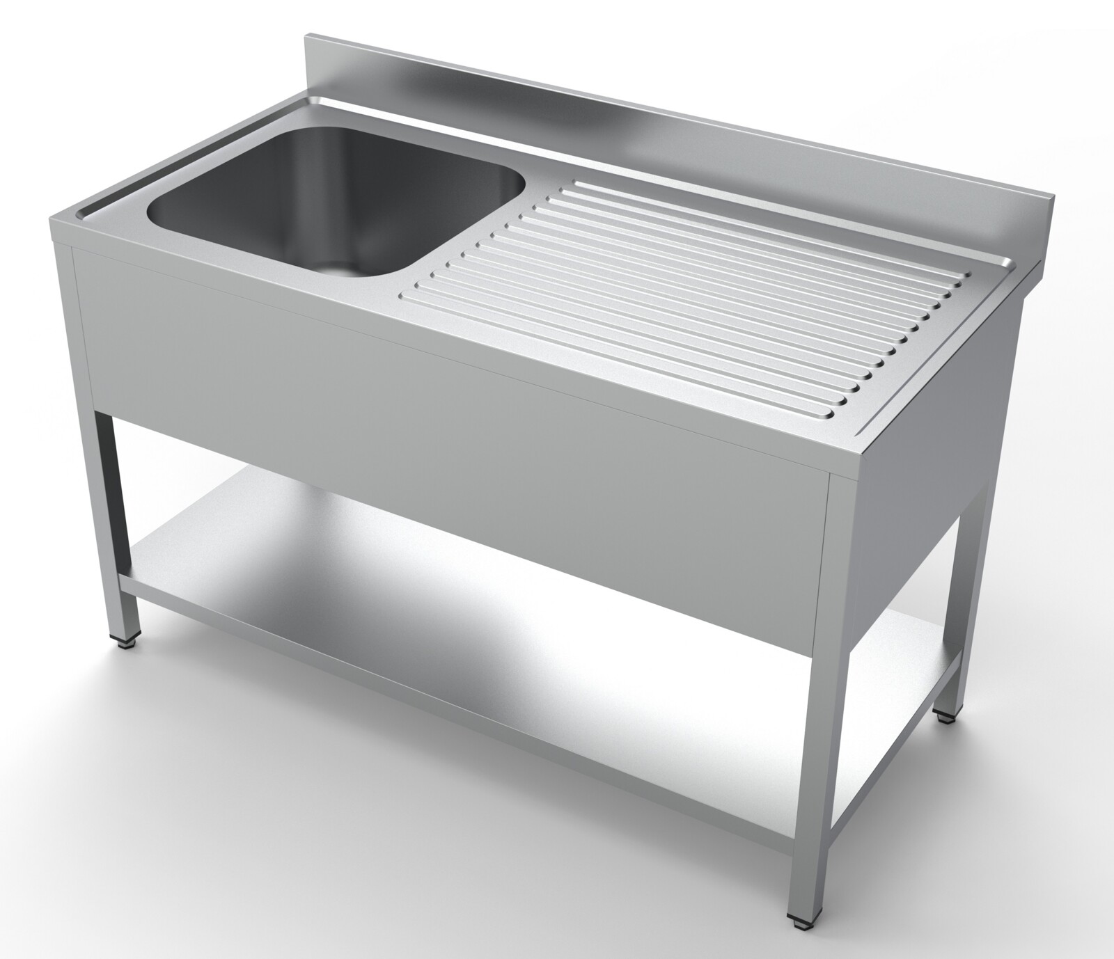 Combisteel Sink Unit 1400mm with Left Shelf, Stainless Steel 1