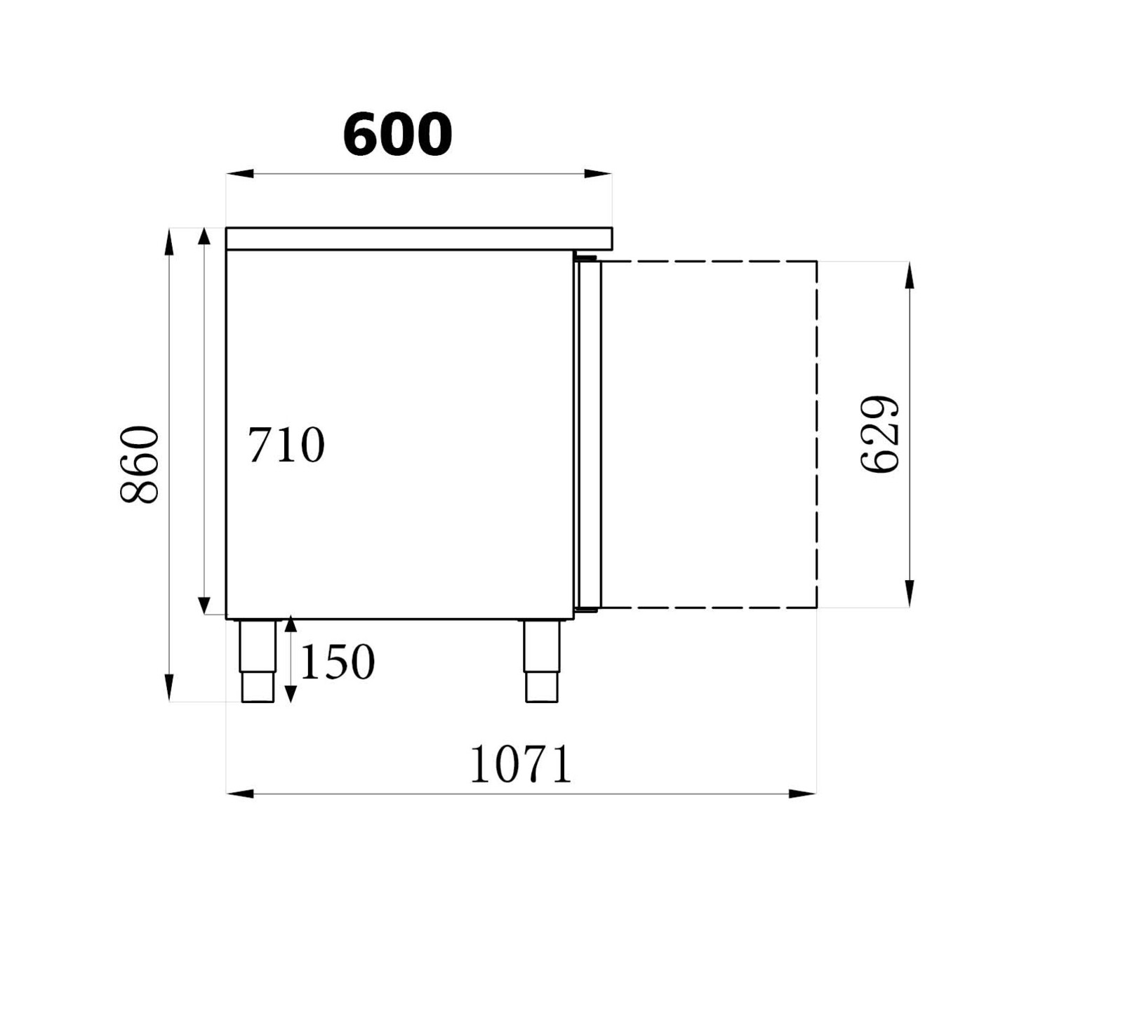 Combisteel 3-Door Refrigerated Counter, 386L, 1798mm Width 2