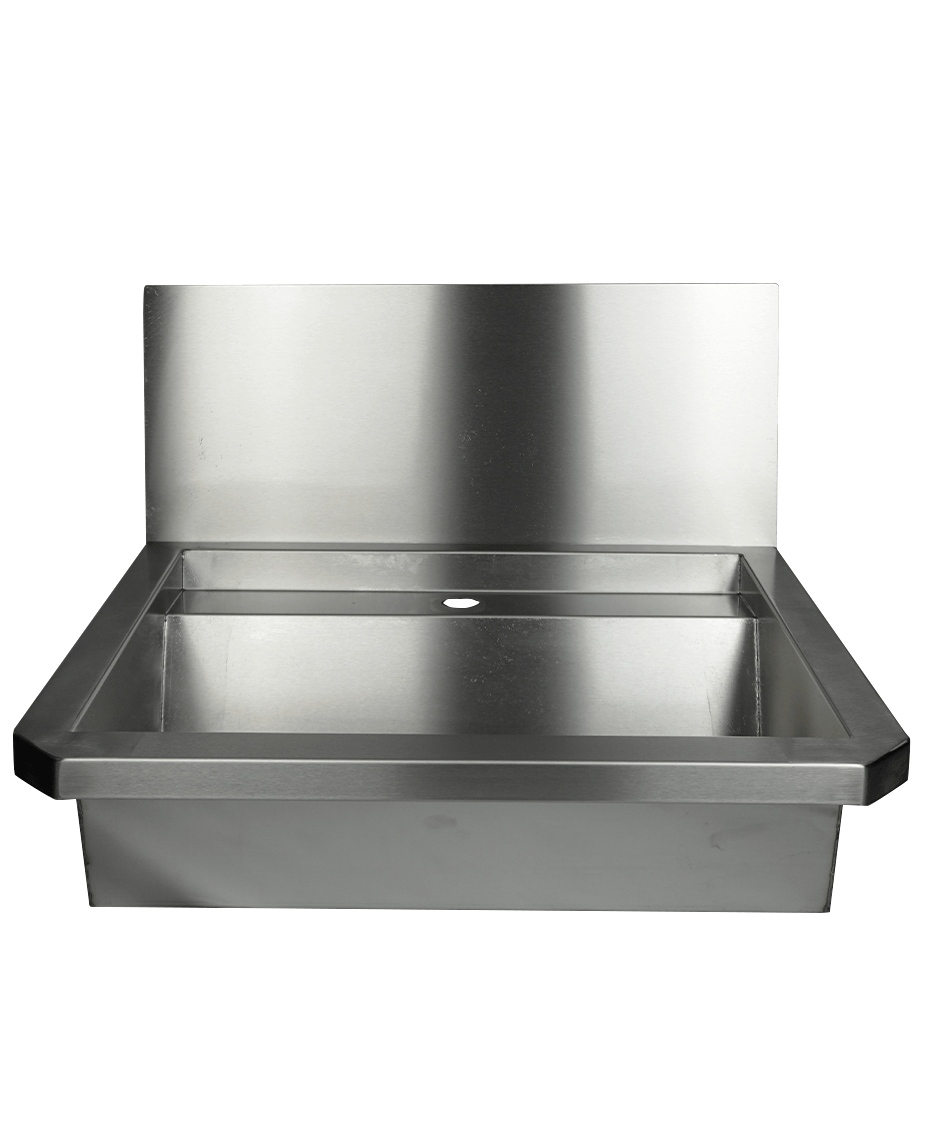 Combisteel Stainless Steel Wash Basin 600mm with Splash Shield 4