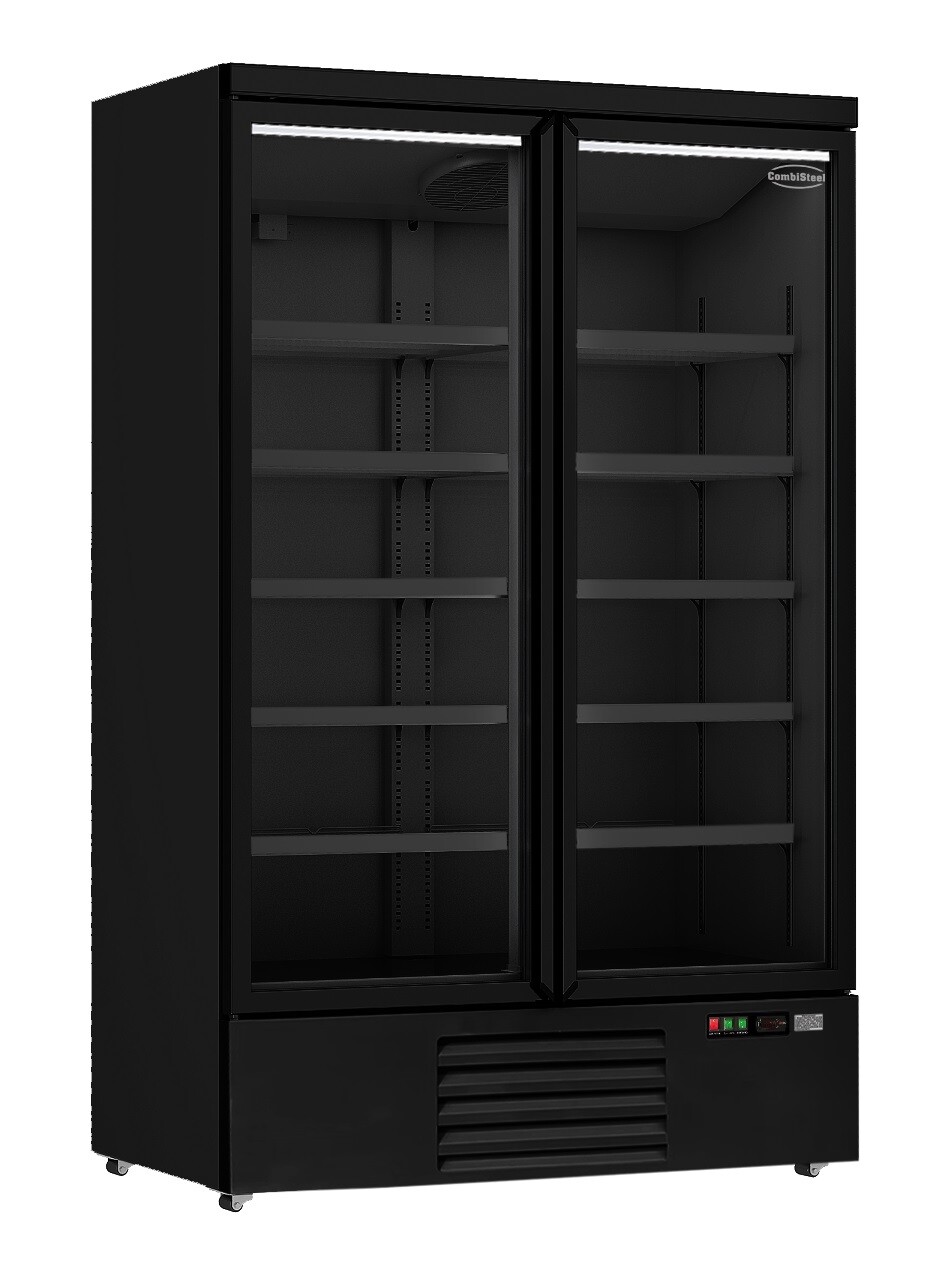 Combisteel Glass Door Refrigerator 1000L, Black, JDE-1000R BL 1