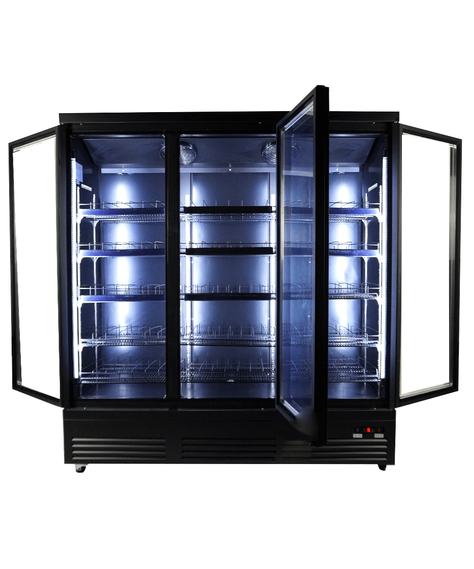 Combisteel Triple Glass Door Refrigerator 1600L Black CEB-1600R BL 6