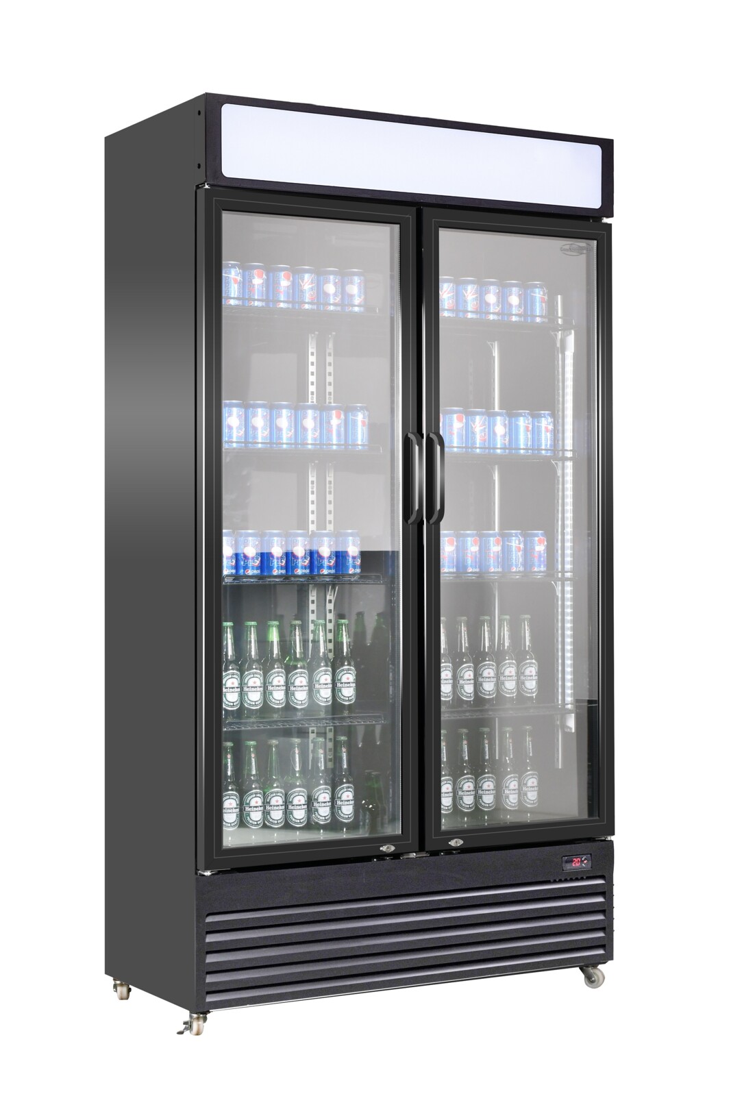 Combisteel Glass Door Refrigerator BEZ-780 GD Black, 780L Capacity 1