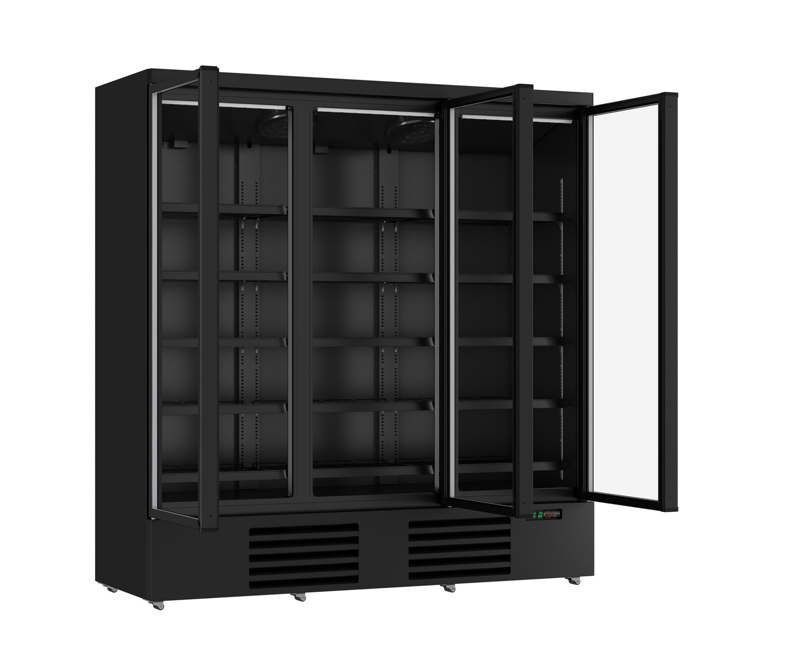 Combisteel 3 Glass Door Refrigerator 1530L, Black JDE-1530R BL 2