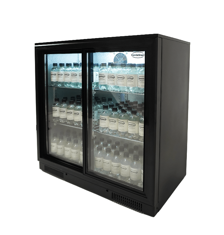 Combisteel Backbar Cooler Black 2 Sliding Doors, 198L, Ventilated 4