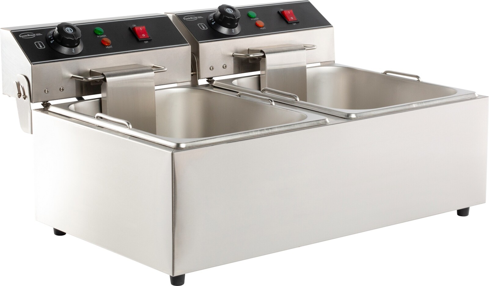 Combisteel Electric Counter Fryer 2x6L Dual Basin, 6.6kW 3