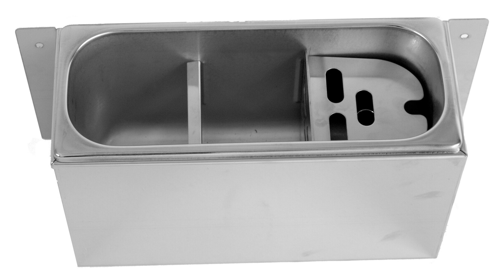 Combisteel Ice Cream Scoop Sink 330x120mm, Stainless Steel with Drain 1
