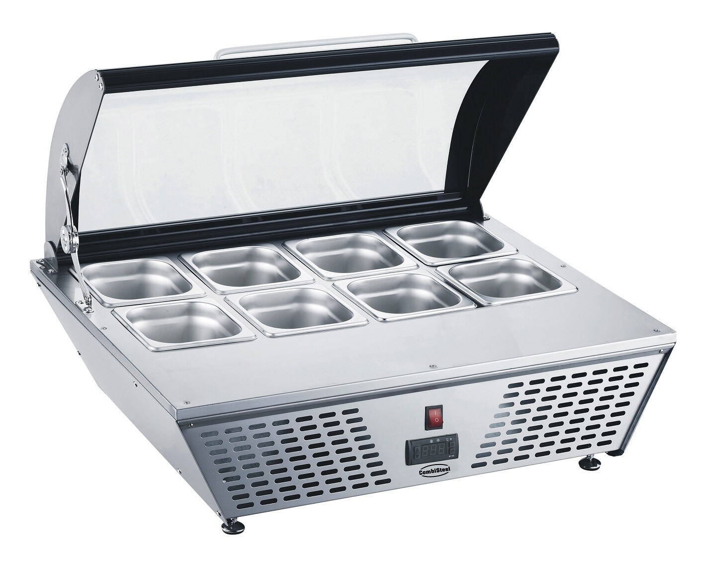 Combisteel Refrigerated Counter Top 67L, 8x GN 1/6, Curved Glass 1