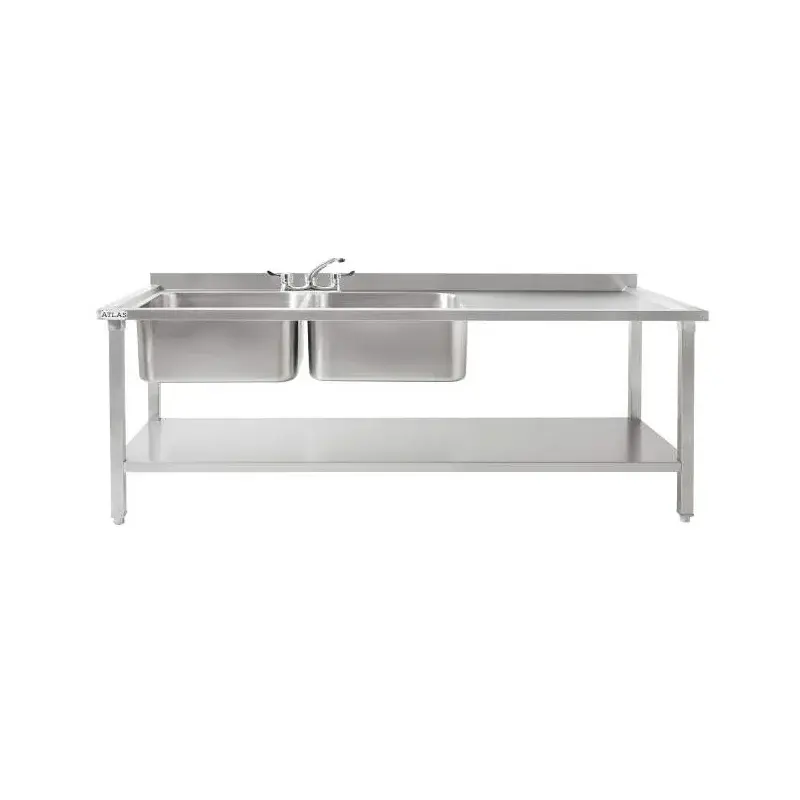 Atlas DBRD1800 Double Bowl Sink Right Hand Drain 1800mm 1
