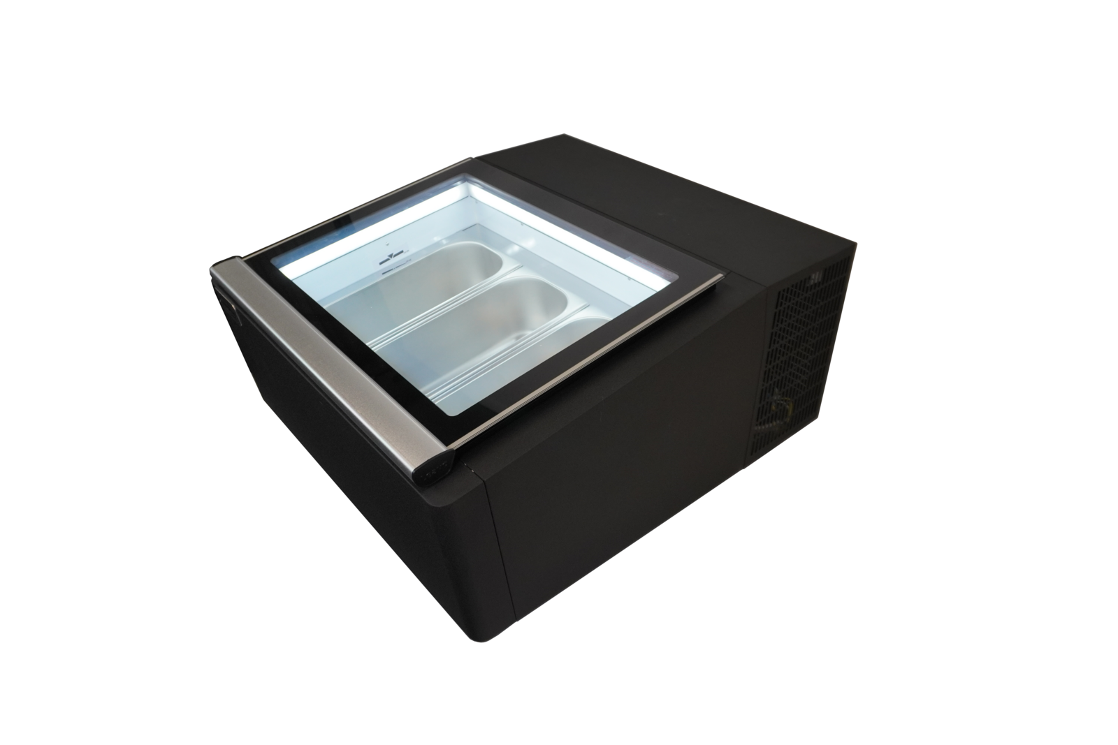 Combisteel Countertop Ice Cream Display Black 670mm, LED Lighting 4