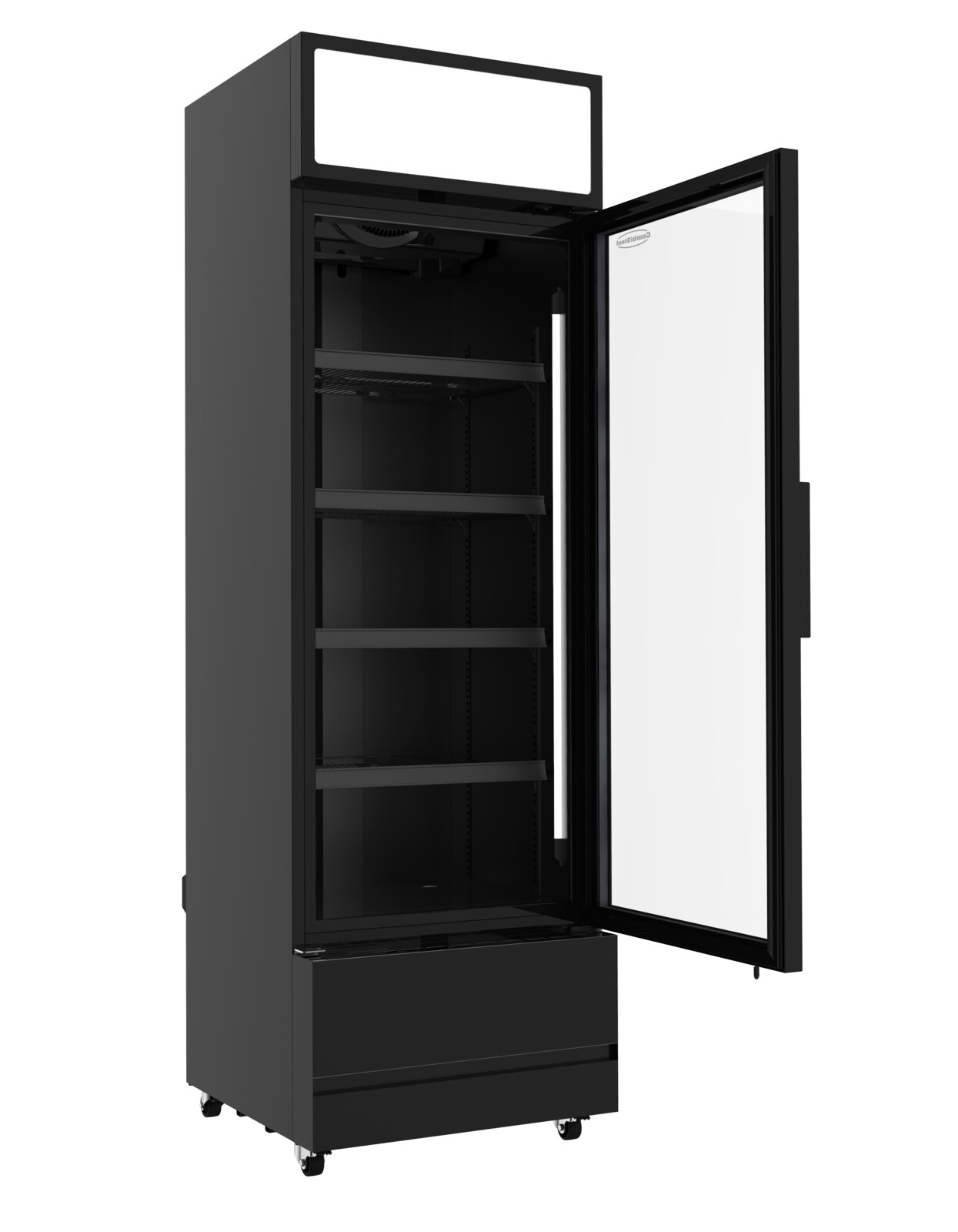 Combisteel Glass Door Refrigerator FCU-370 BL, 360L Black 2