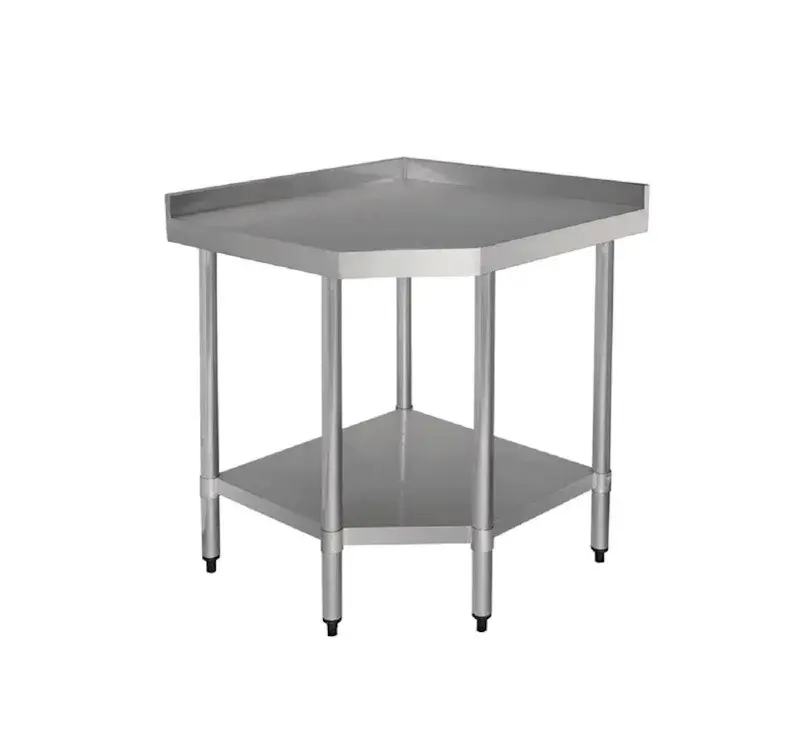 Atlas COT9090 Corner Table with Upstand 900x900mm Stainless Steel 1