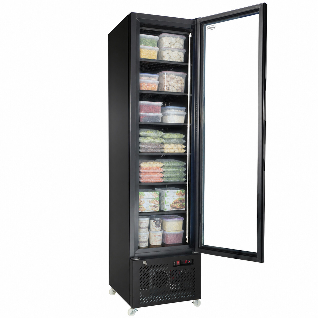 Combisteel Glass Door Freezer NAP-250F, 208L, -22°C Display 4