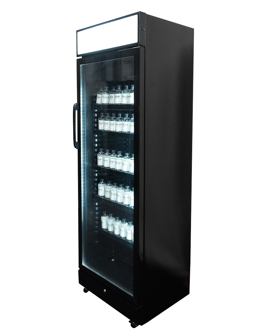 Combisteel Glass Door Refrigerator SVE-450 BLC, 400L, Black with Lightbox 3