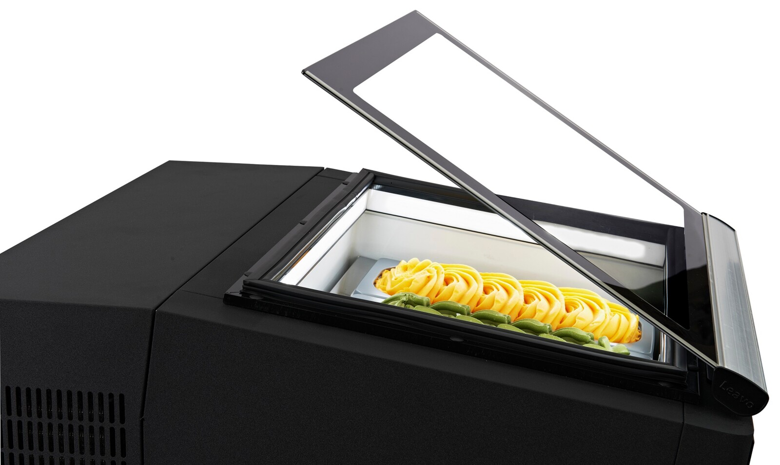 Combisteel Countertop Ice Cream Display Black 670mm, LED Lighting 2