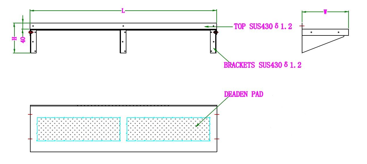 Combisteel Stainless Steel Wall Shelf 1200mm x 400mm, 45kg Capacity 2