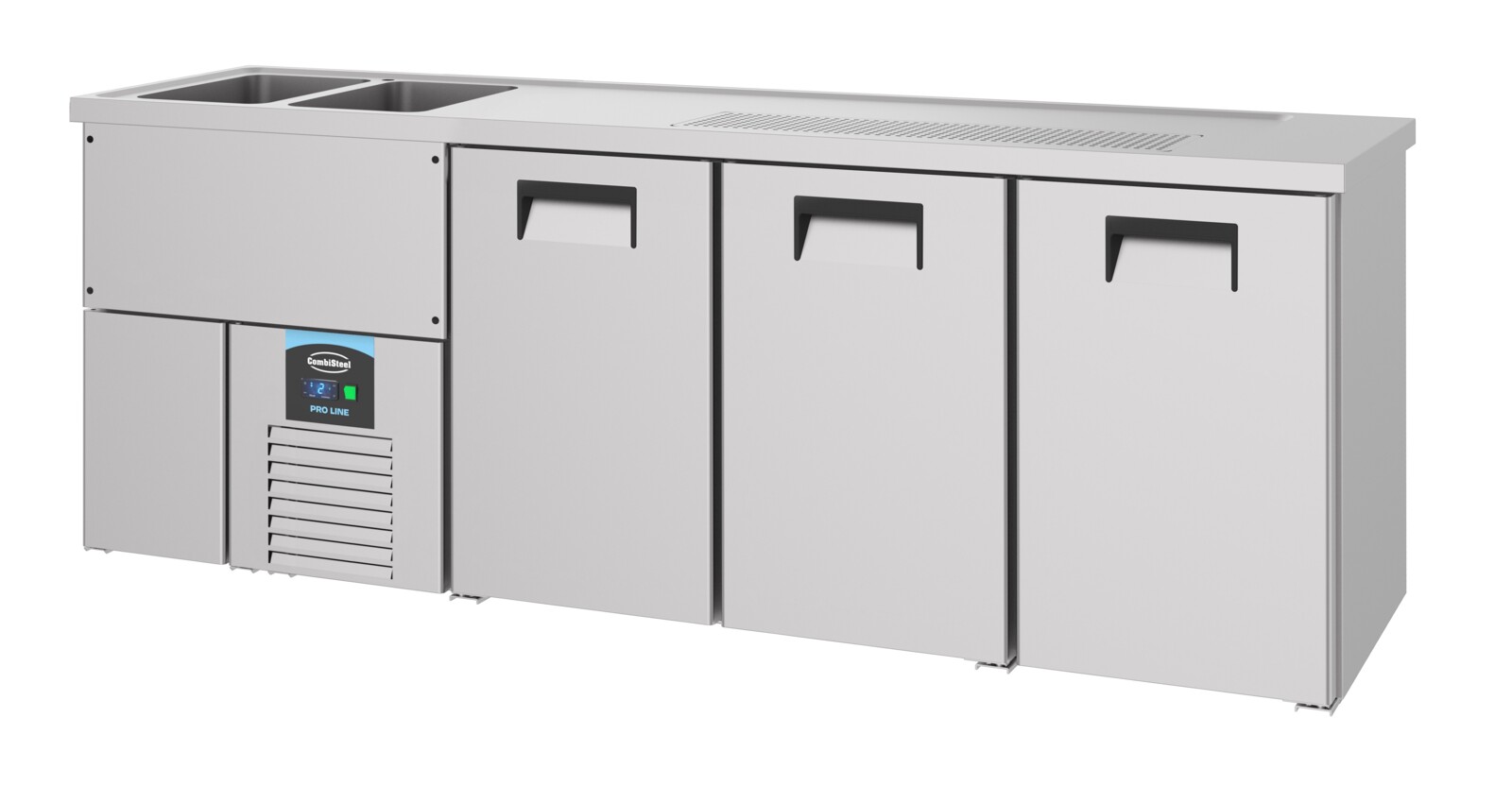 Combisteel 3-Door Beer Counter 2500mm, Stainless Steel Under-Bar Cooler 1