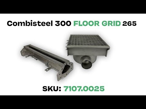 Combisteel Stainless Steel Floor Drain 300x265mm, 2 Outlets, 700kg Load 5