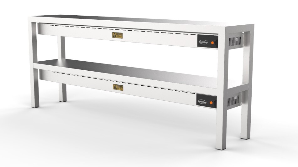 Combisteel Heated Overshelf 2000mm, Dual Level Ceramic, 12 Heaters 1