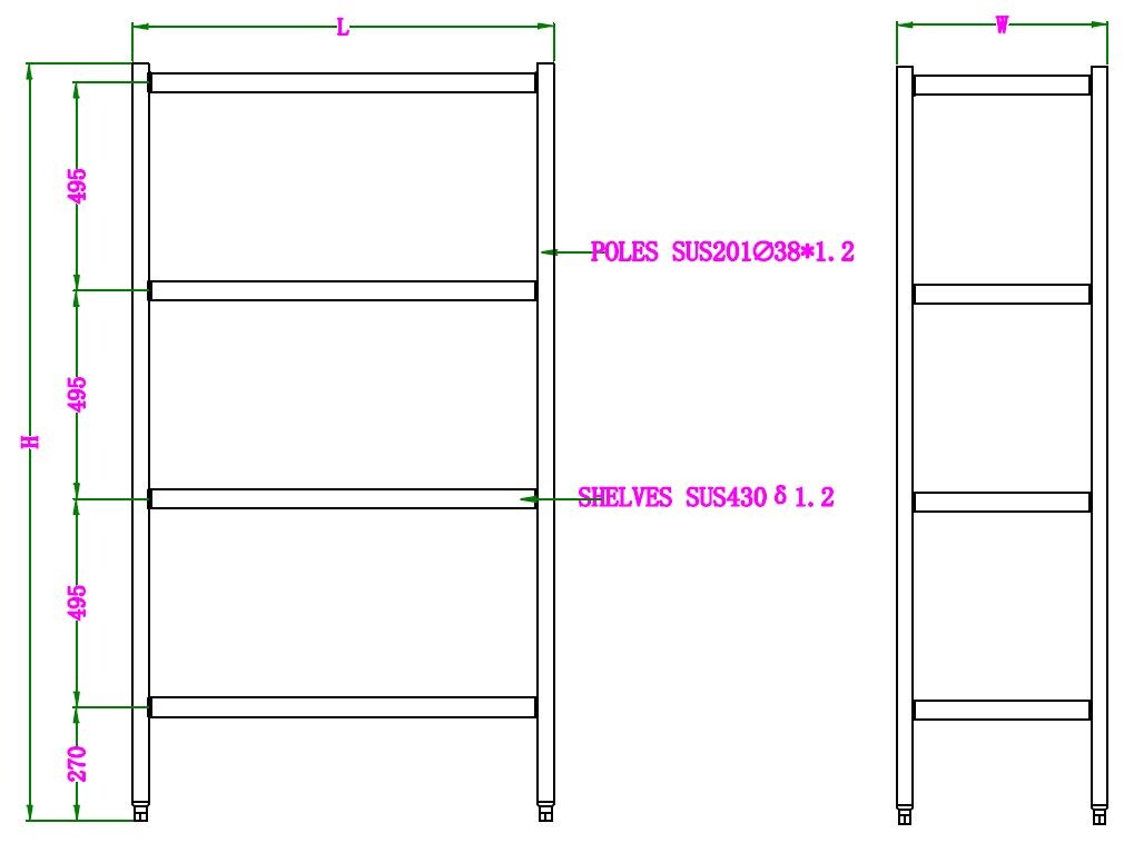 Combisteel 4-Tier Flat Pack Shelf Unit 1200x500x1800mm 2