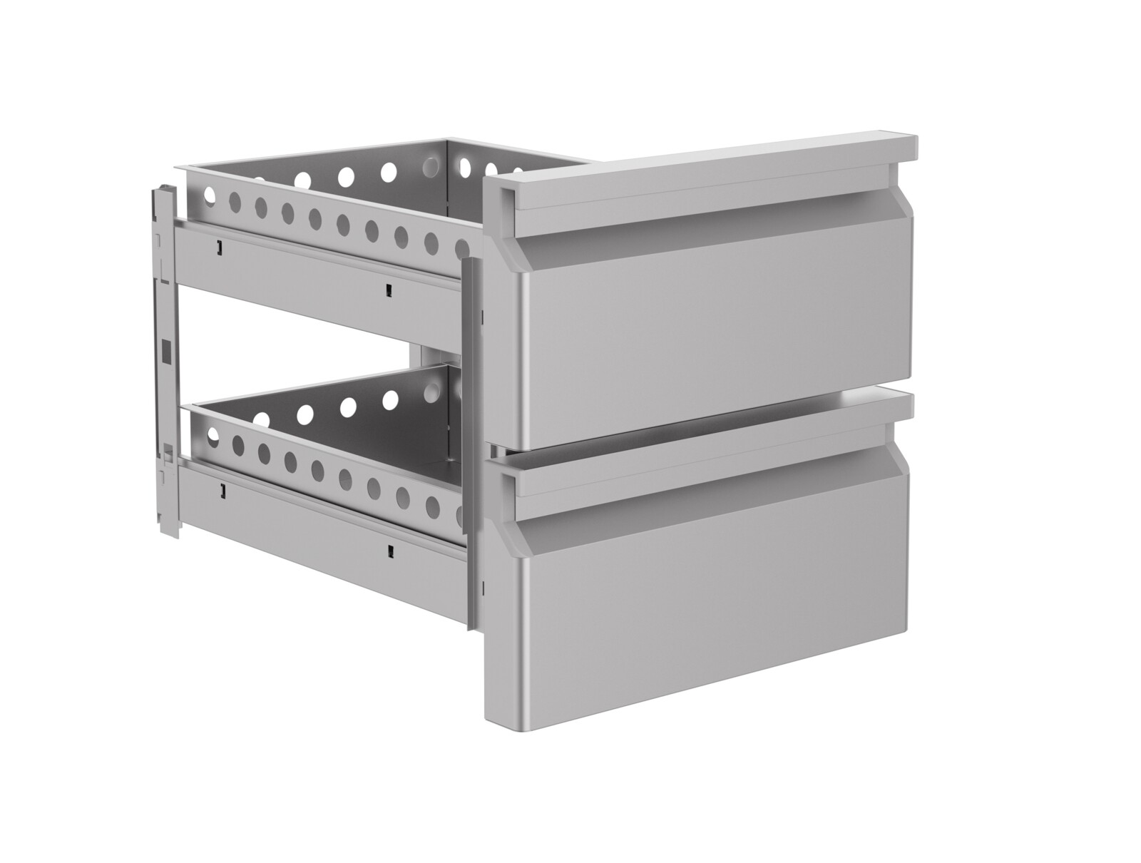 Combisteel 2-Drawer Set for Standard Line Ranges 7450.0755-0760-0765 1