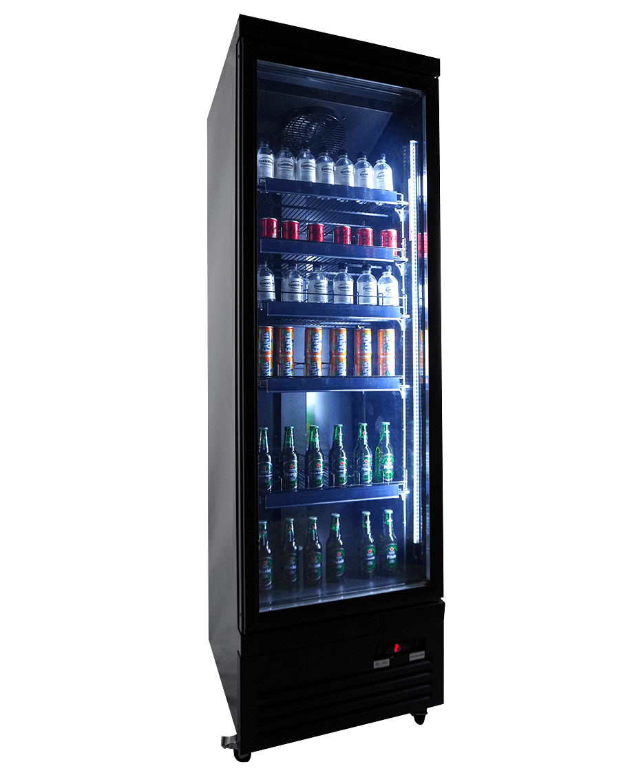 Combisteel Single Door Glass Refrigerator 450L Black CEB-500R BL 5