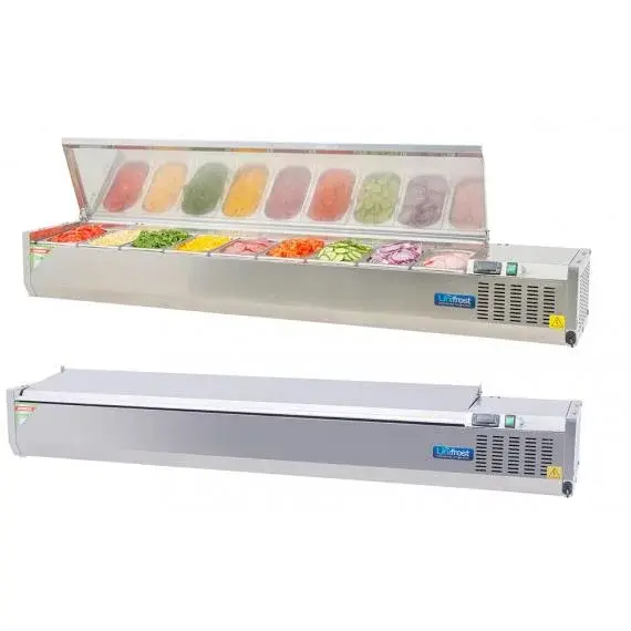 Unifrost CTS1500 Cold Toppings Fridge 1500mm 7-Pan Stainless Steel 1