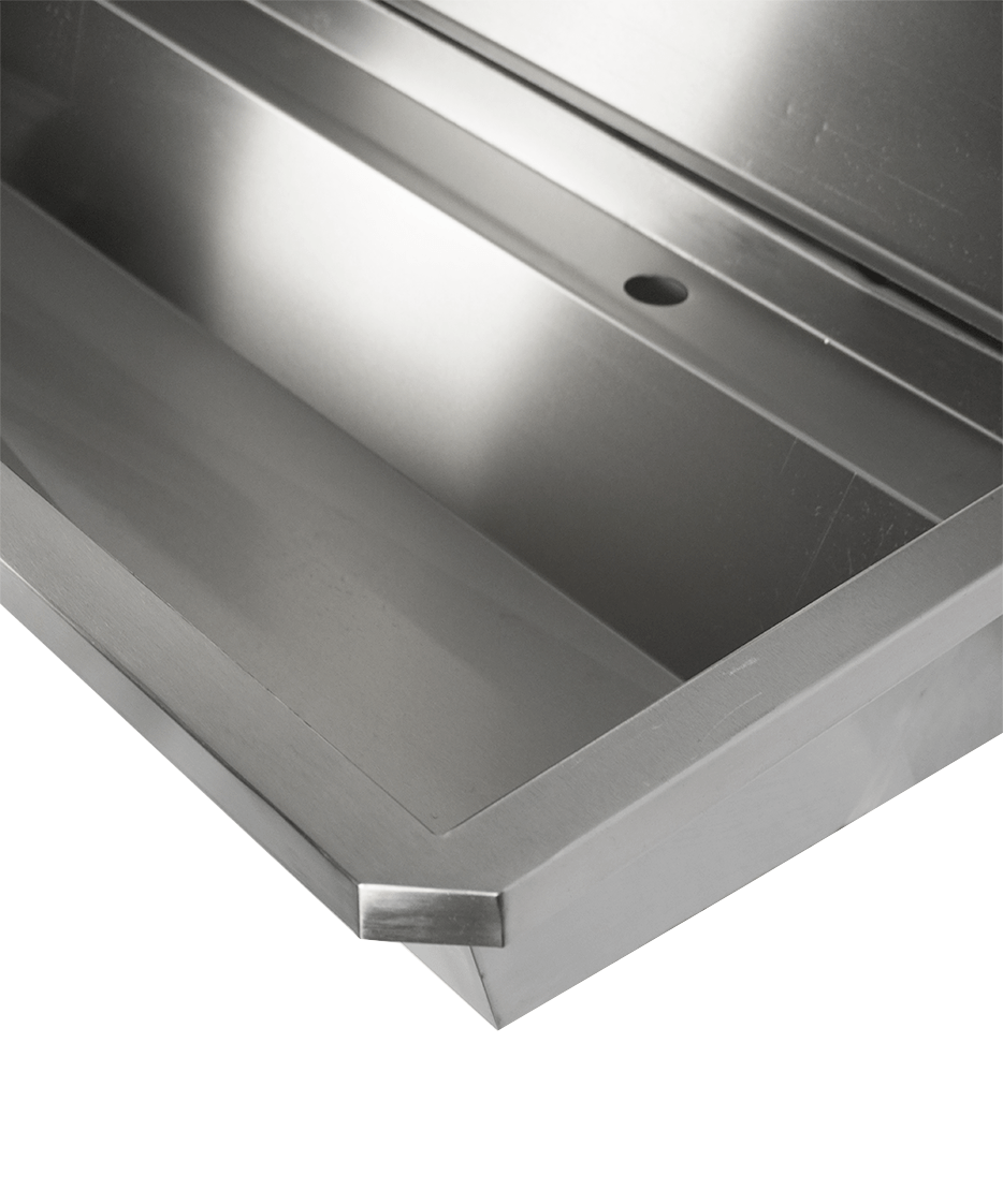 Combisteel 4-Tap Wash Basin 2400mm with Splash Shield 2