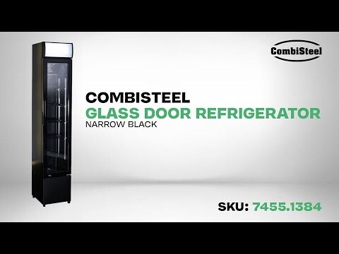 Combisteel Glass Door Refrigerator Narrow Black, 105L, Static Cooling 6