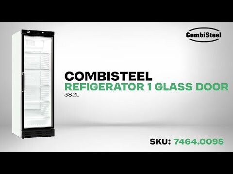 Combisteel Glass Door Refrigerator 382L, LED Display, Static Cooling 6