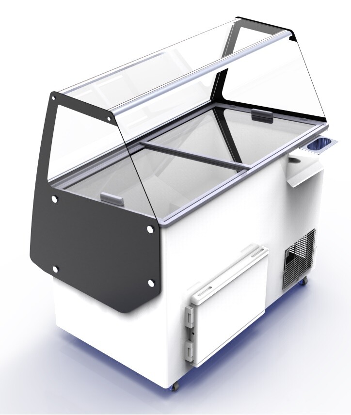 Combisteel Ibiza Ice Cream Display 8x5L, Mobile Freezer with LED 2