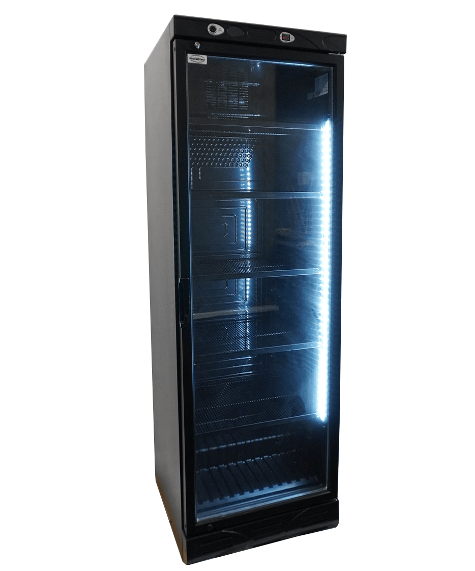 Combisteel Glass Door Refrigerator 382L Black, Static Cooling 6