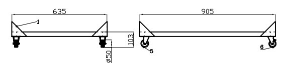 Combisteel Support Stand for 2-Door Saladette, 905mm Wide 1
