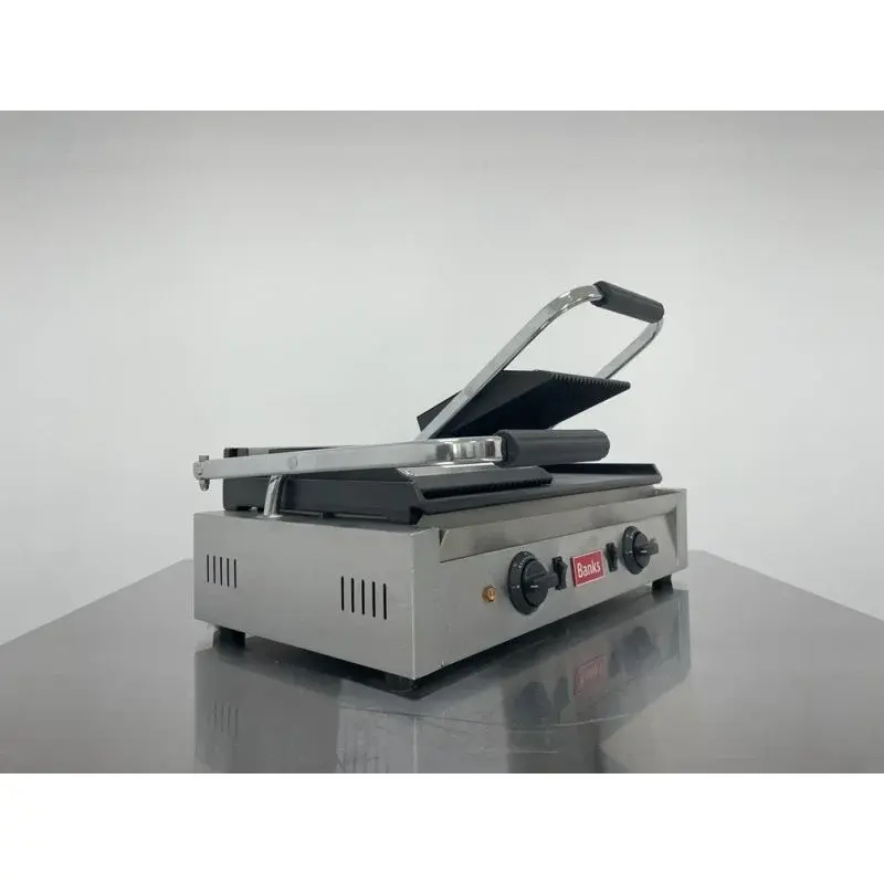 Banks TCG-RF Twin Panini Grill 3.6kW Cast Iron Plates 3