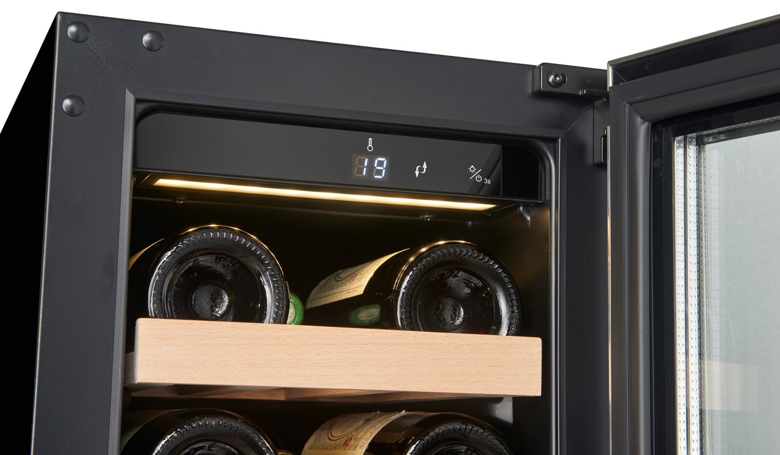 Combisteel Wine Cooler 50L Single Zone, 20 Bottles, LED Display 3