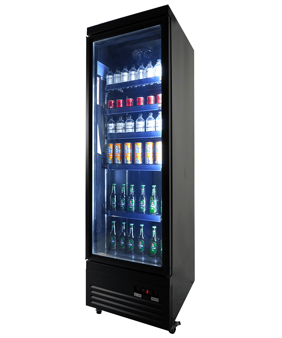 Combisteel Single Door Glass Refrigerator 450L Black CEB-500R BL 3
