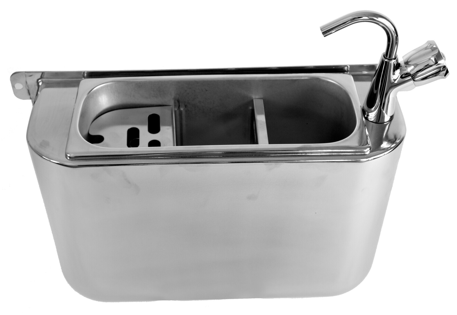 Combisteel Ice Cream Scoop Sink 410x120x270mm with Water Tap 1