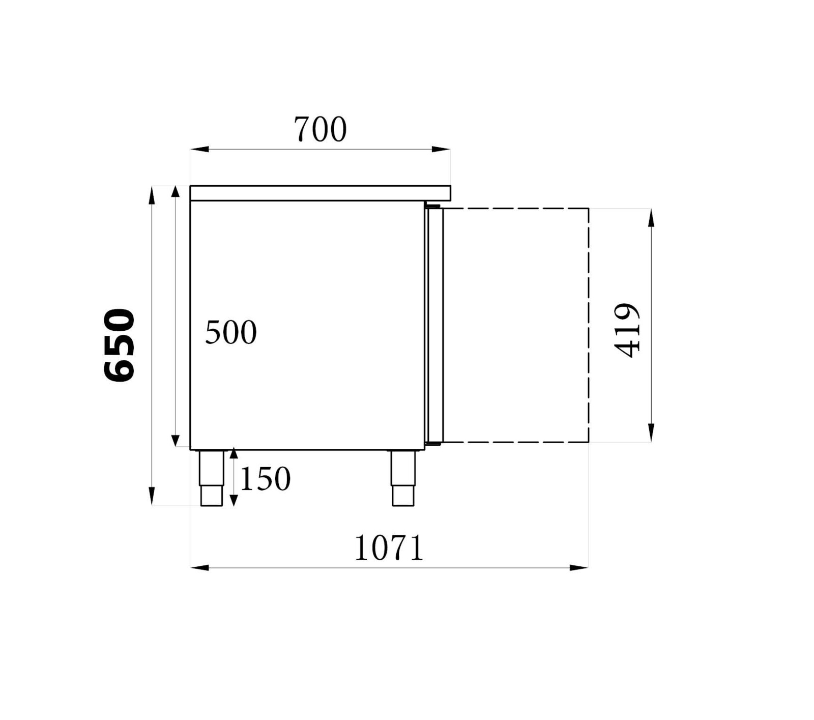 Combisteel Refrigerated Counter 3 Door, 1795mm, Ventilated Cooling 2