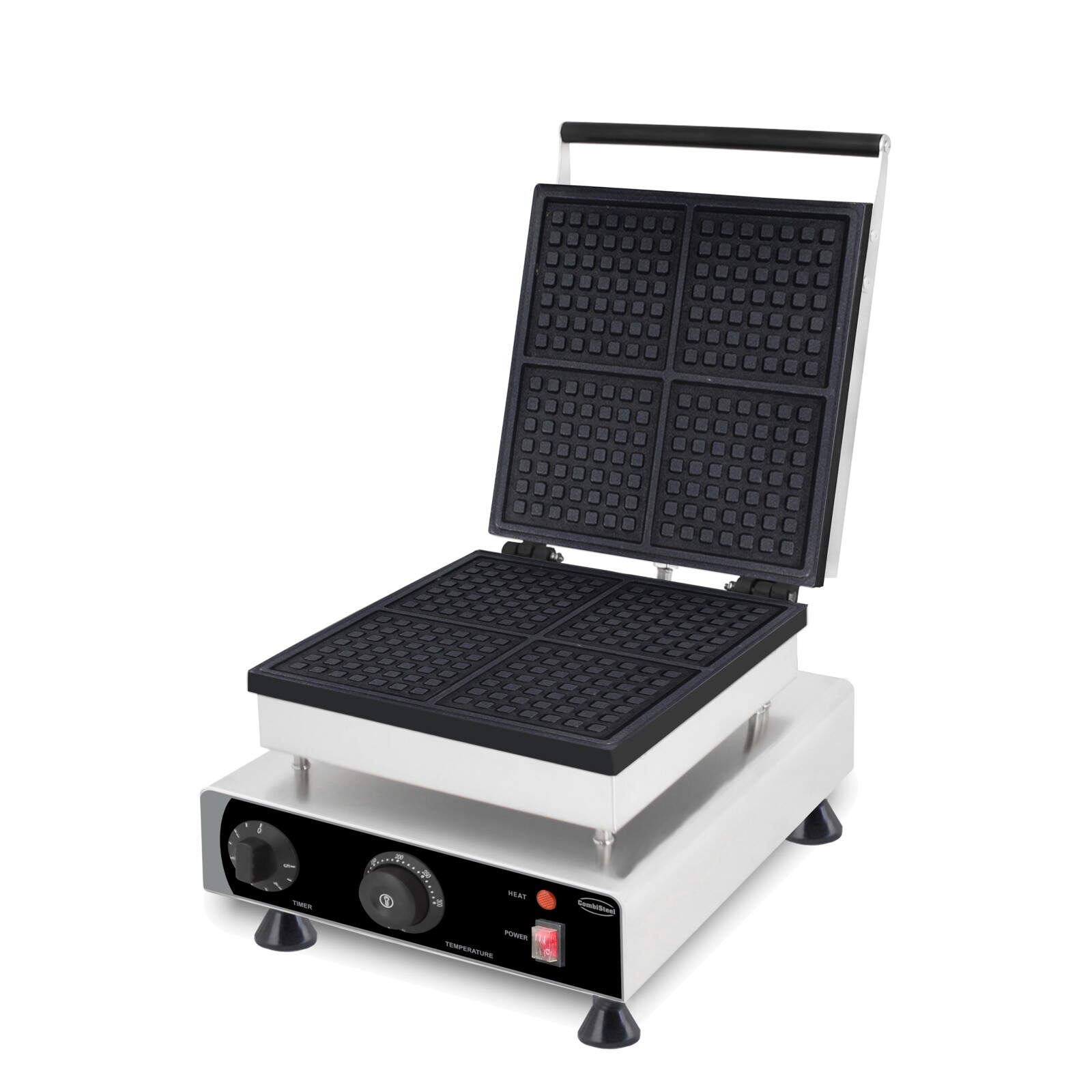 Combisteel Square Waffle Iron 4-Piece, 1.75kW Tabletop 1
