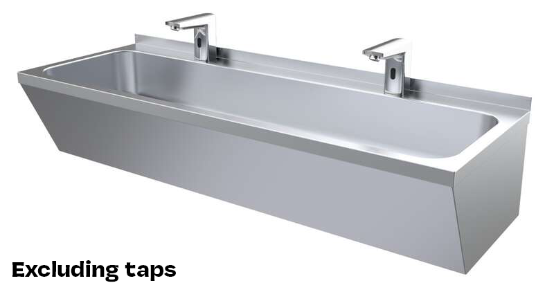 Combisteel Double Wash Basin 1200mm, Stainless Steel AISI 304 2
