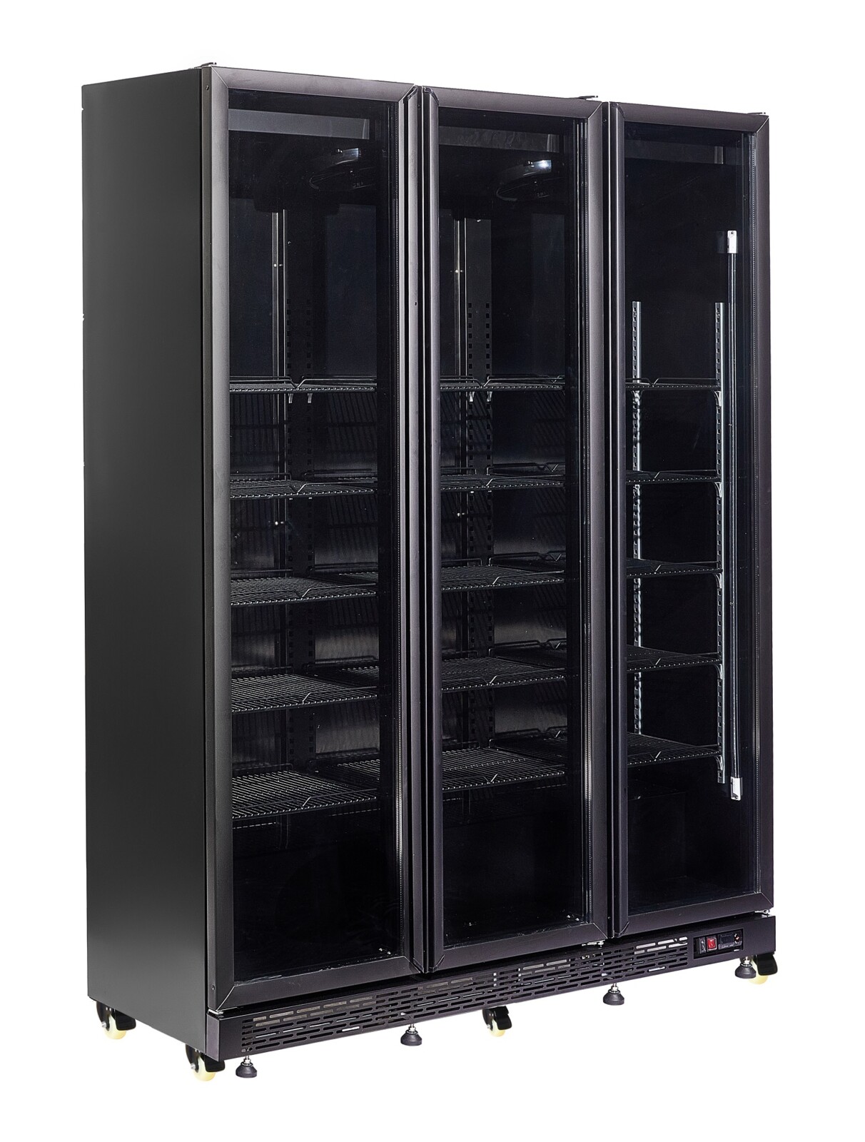 Combisteel NAP-1200 HT 3 Door Glass Display Refrigerator, 1200L, Black 1