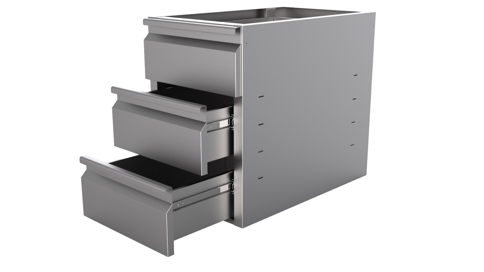 Combisteel Drawerset 3 Drawers for 600mm Table, 1/1 GN Compatible 1