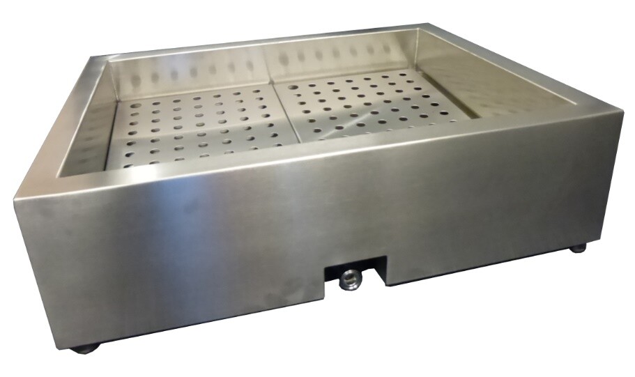 Crushed Ice Bin Incline 4/1 GN AISI 304, 1362x590mm with Drain 3