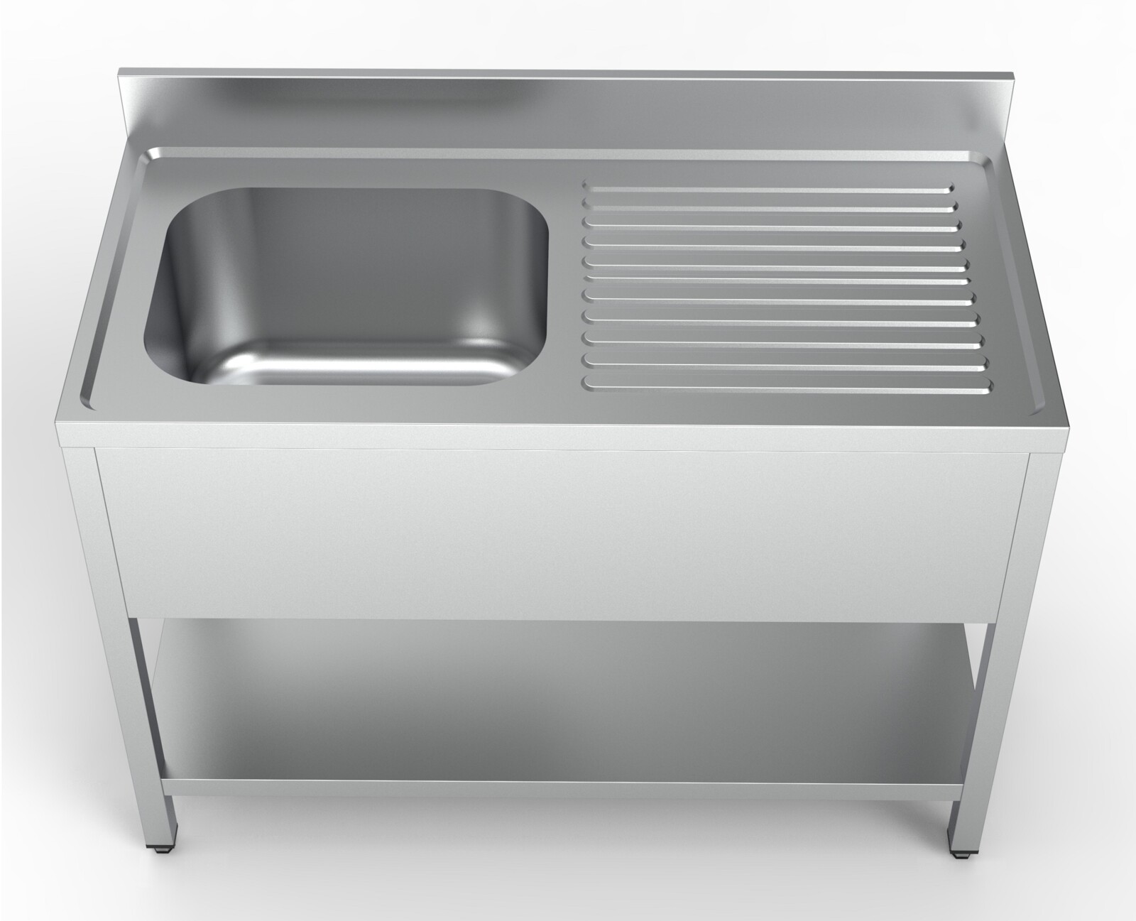 Combisteel Sink Unit with Left Shelf, 1200x600mm, Stainless Steel 2