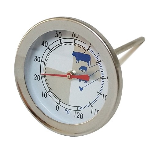 Meat Thermometer Ø73mm Stainless Steel, 0-120°C Range 2