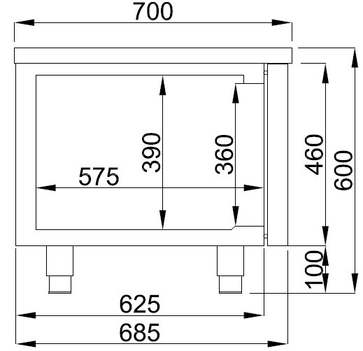 Combisteel Pro Line Refrigerated Counter 3 Door, 280L, 1600mm 2