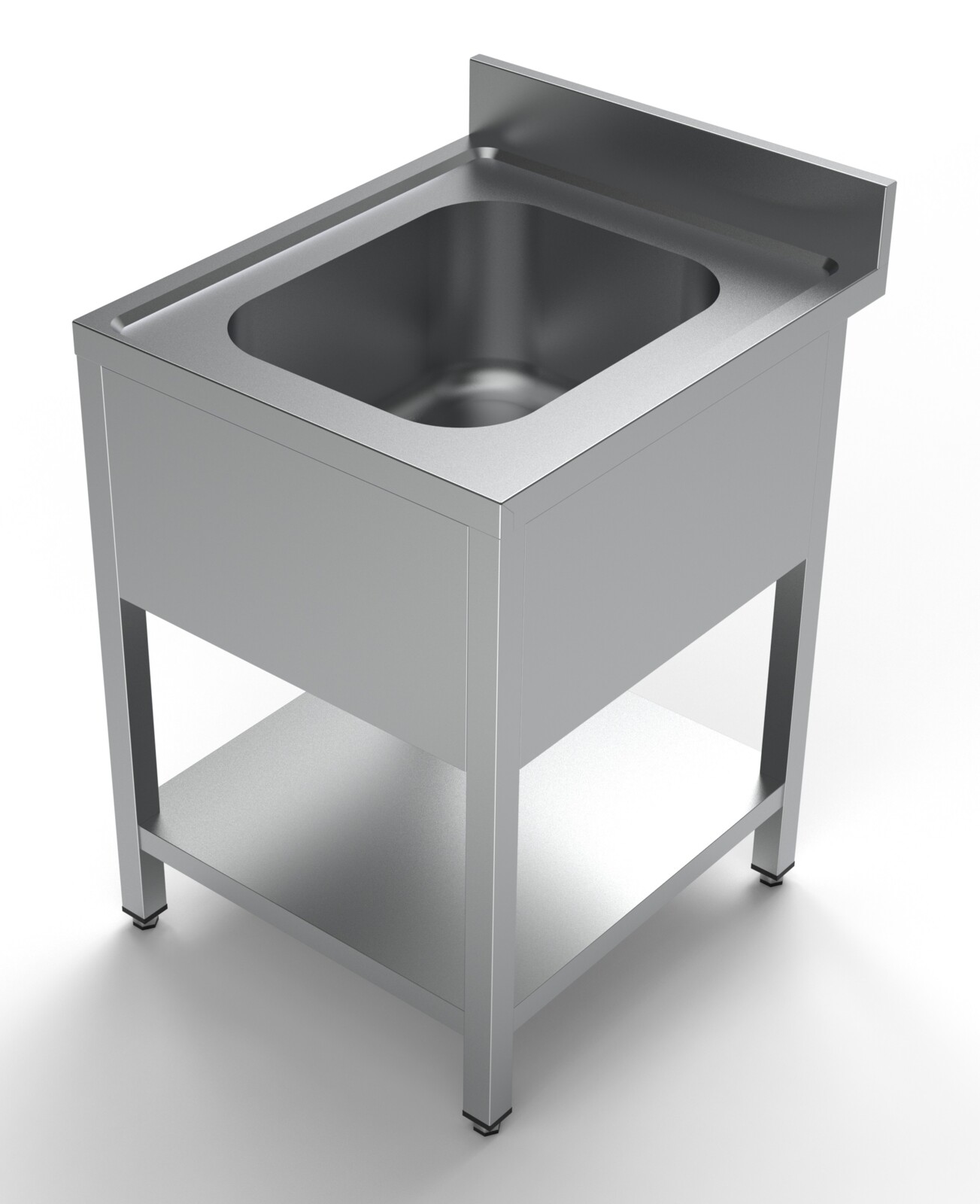 Combisteel Sink Unit with Middle Shelf 600x700mm, Stainless Steel 1