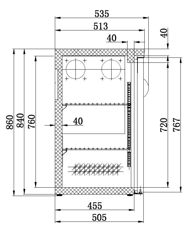 Combisteel Barcooler Black 3 Doors, 537L, Digital Temperature Control 2