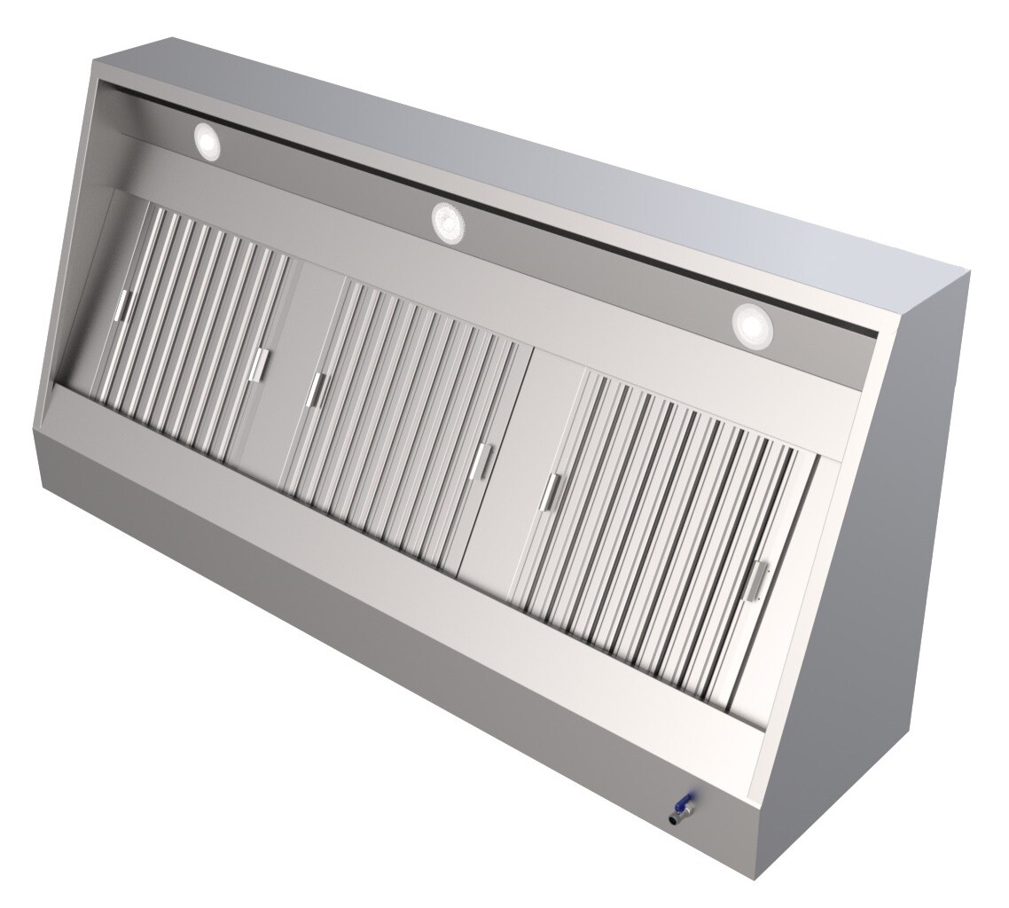 Combisteel 950 Wall-Mounted Hood 3000mm, 5 Filters, Stainless Steel 2