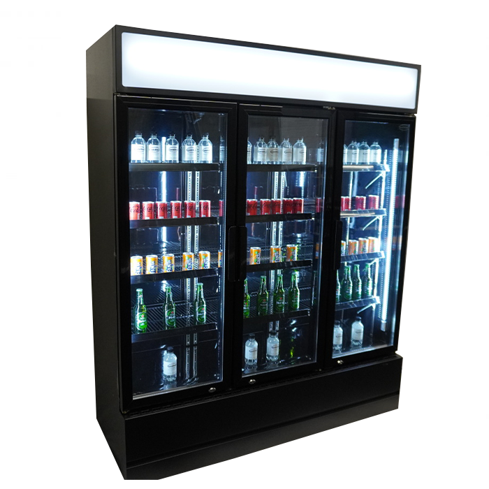 Combisteel 3 Glass Door Refrigerator FCU-1200 BL, 1065L Black 6