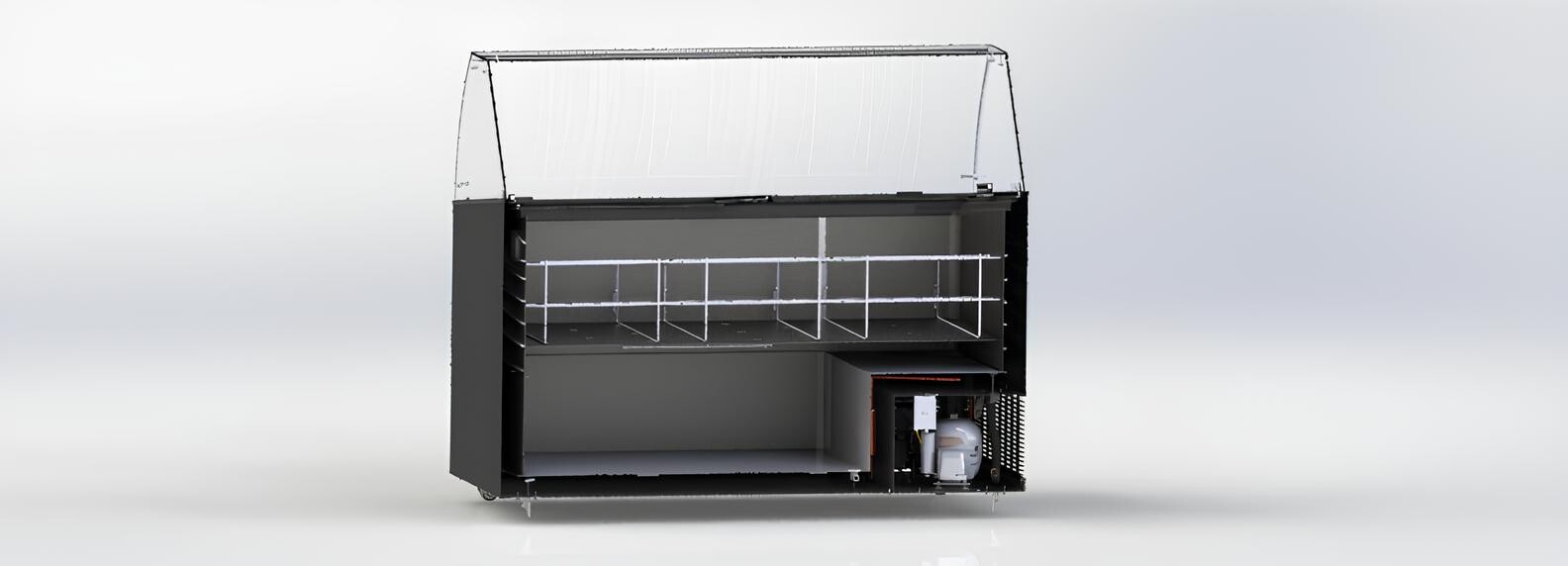 Combisteel Ice Cream Display Tenerife Black 10x5L Static Cooling 6